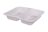 Sealable Plastic Food Container, white, 2 partitions, 227x178x50 mm 2