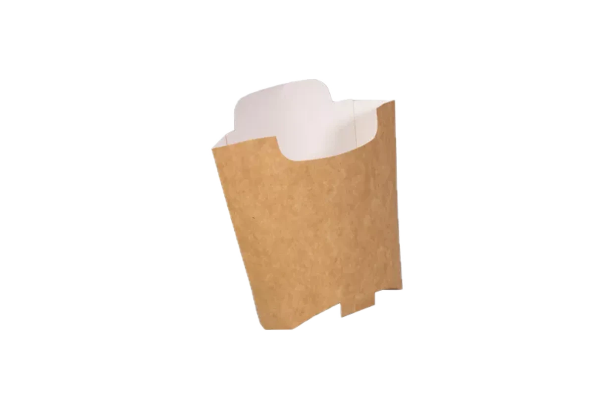 Pudełko na frytki,papierowe,  brązowo - białe,  100g  1