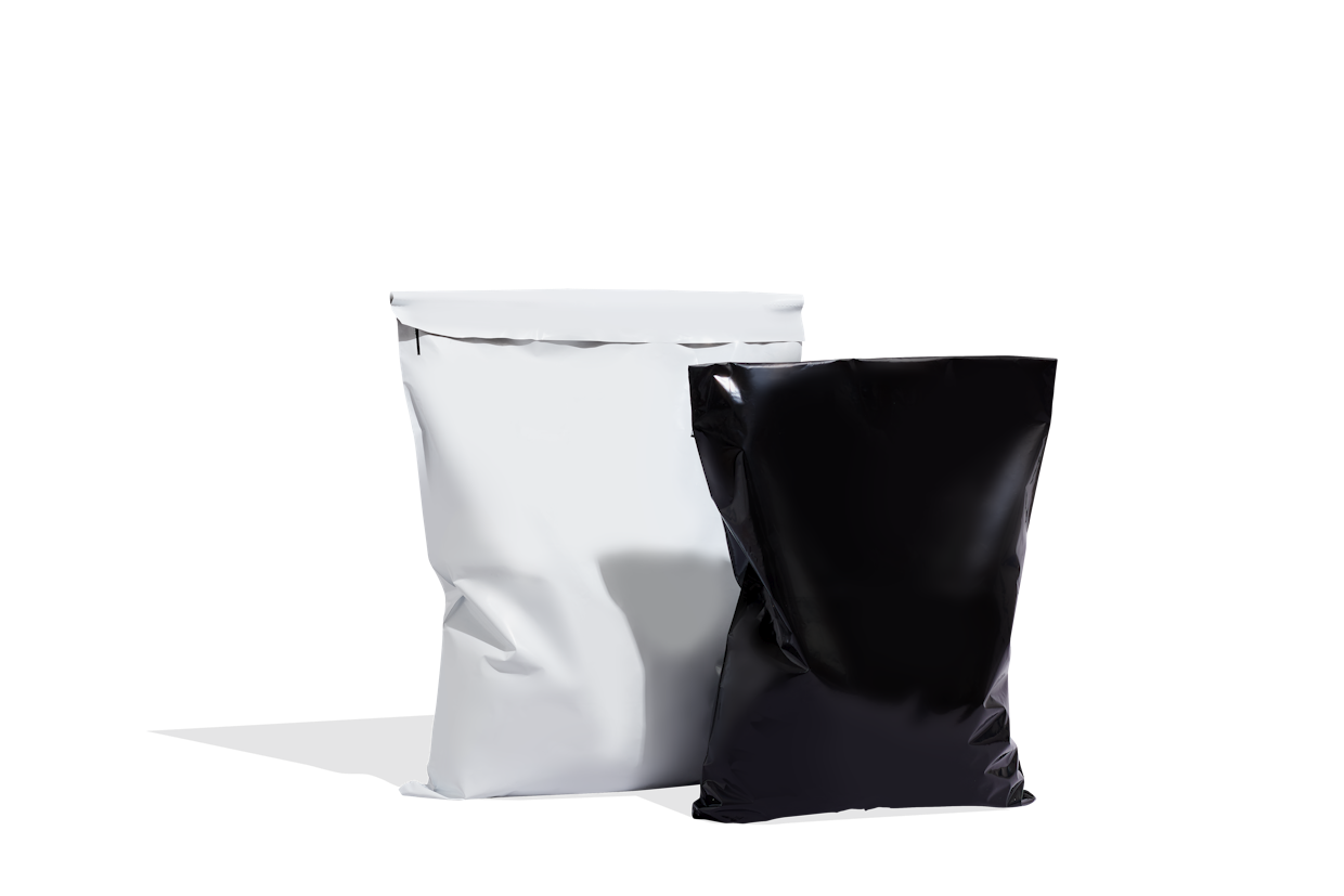 Pochette colis plastique recyclée vierge pour l’habillement 1