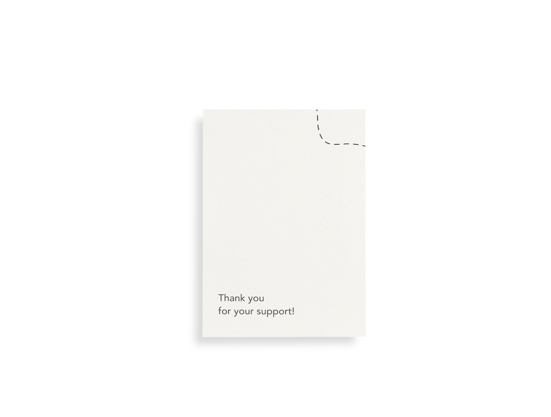 Custom Merchandise Thank You Card