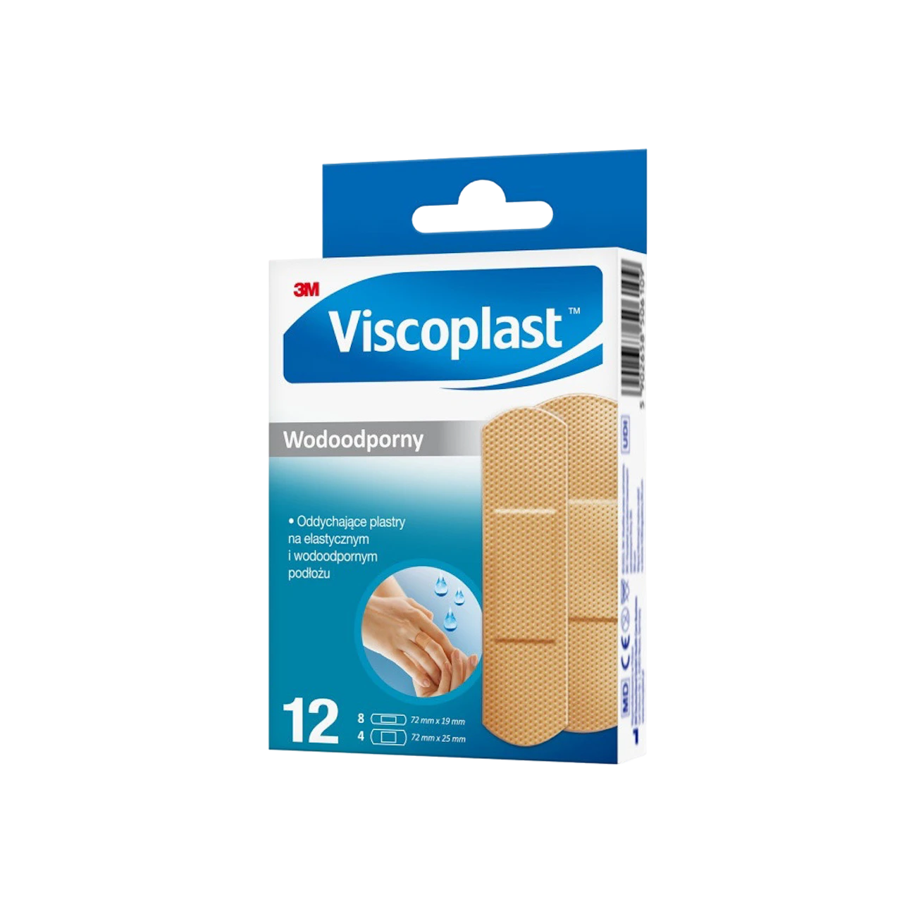 Zestaw plastrów wodoodpornych VISCOPLAST, 12 szt.