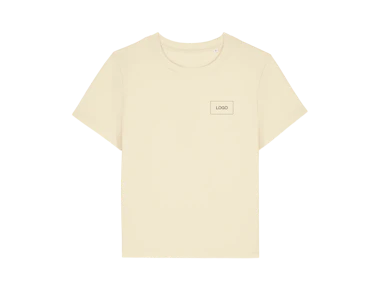 T-shirt femme en coton biologique de poids moyen personnalisé