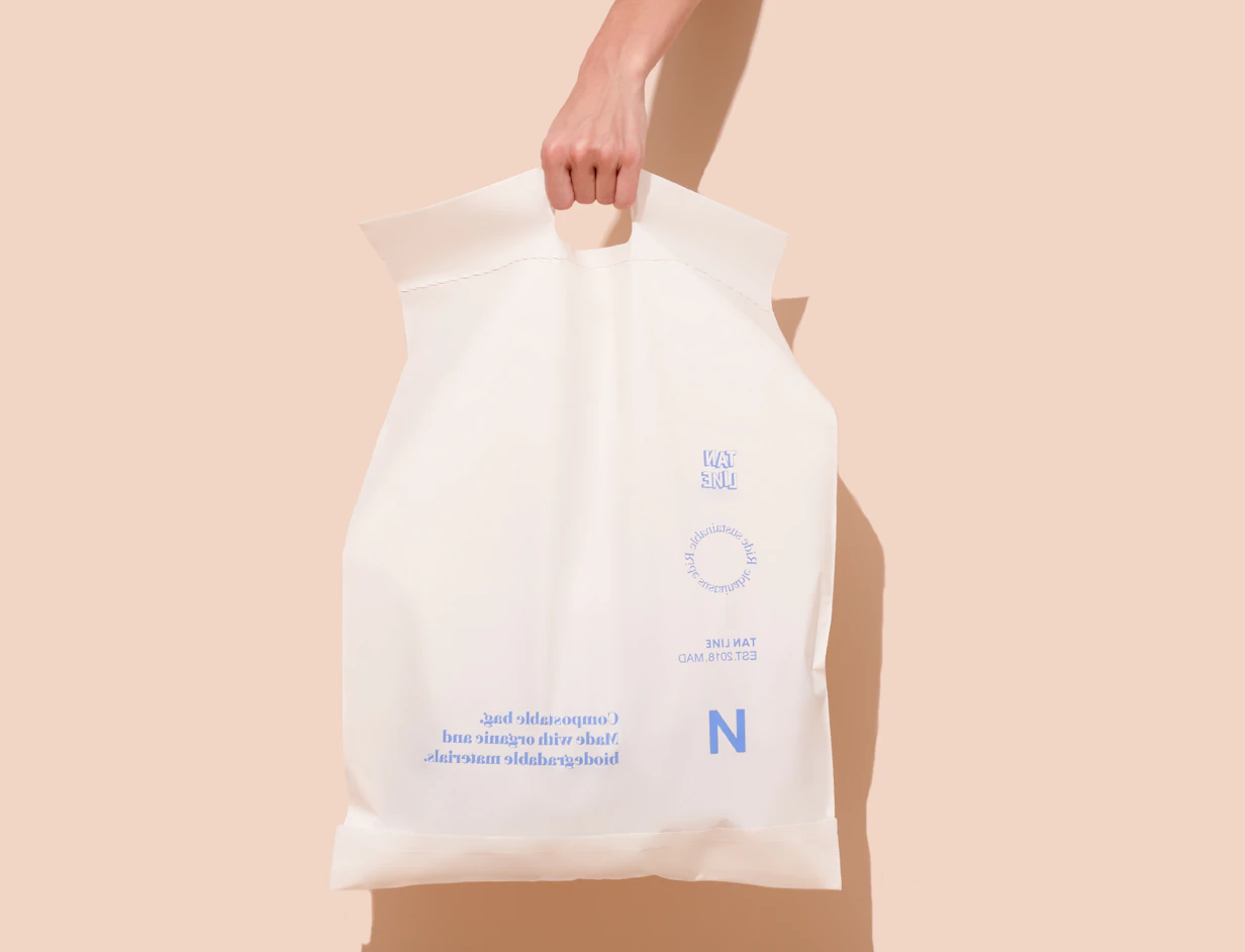 Individueller Biologisch abbaubarer Plastik-Versandbeutel zum Verpacken von Werbeartikeln 7