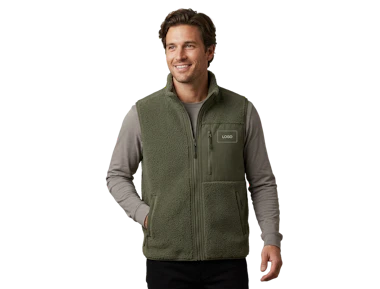 Individuelle Unisex Sherpa-Fleece-Weste