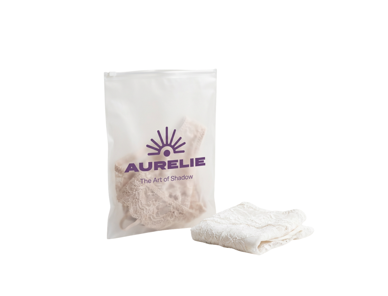 Pochette avec fermeture zip personnalisable pour la lingerie 2