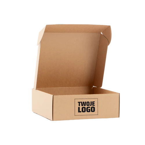 F79 Pudełko fasonowe 36.4×31.4×12.5cm Brązowe z logo