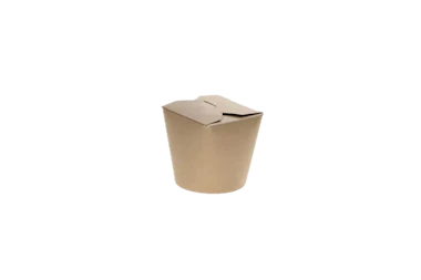 Caja de papel para platos orientales, marrón 750 ml