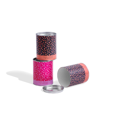Custom Cardboard Tube Box with Metal Lid