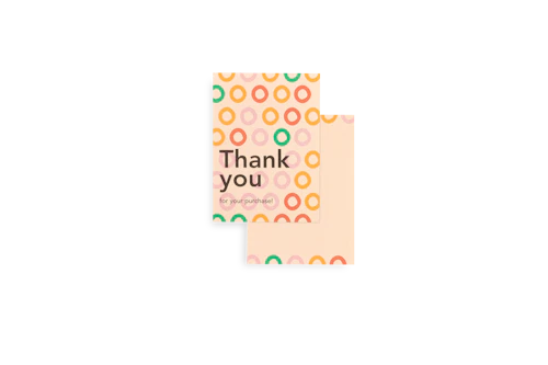 Kolorowa kartka z nadrukiem "Thank You"