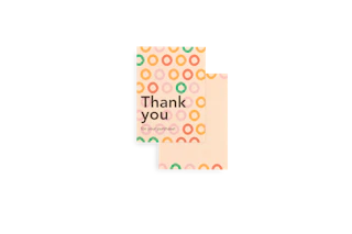 Vorgedruckte farbige Karte "Thank You"