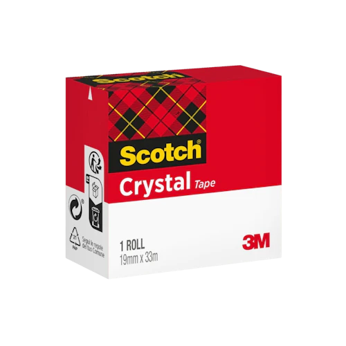 Taśma klejąca SCOTCH® Crystal Clear (600), 19 mm x 33 m