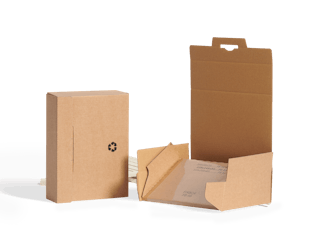 Plain Shipping Box with Stretch Film