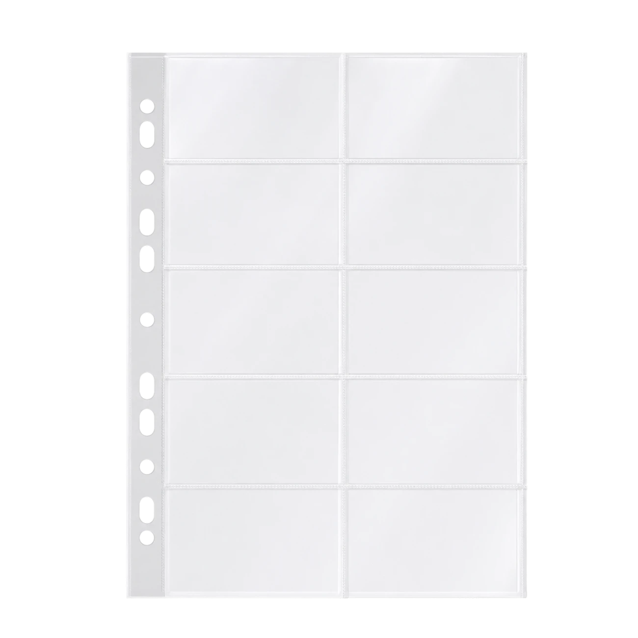 Esselte A4 Business Card Pockets clear (10 pcs)