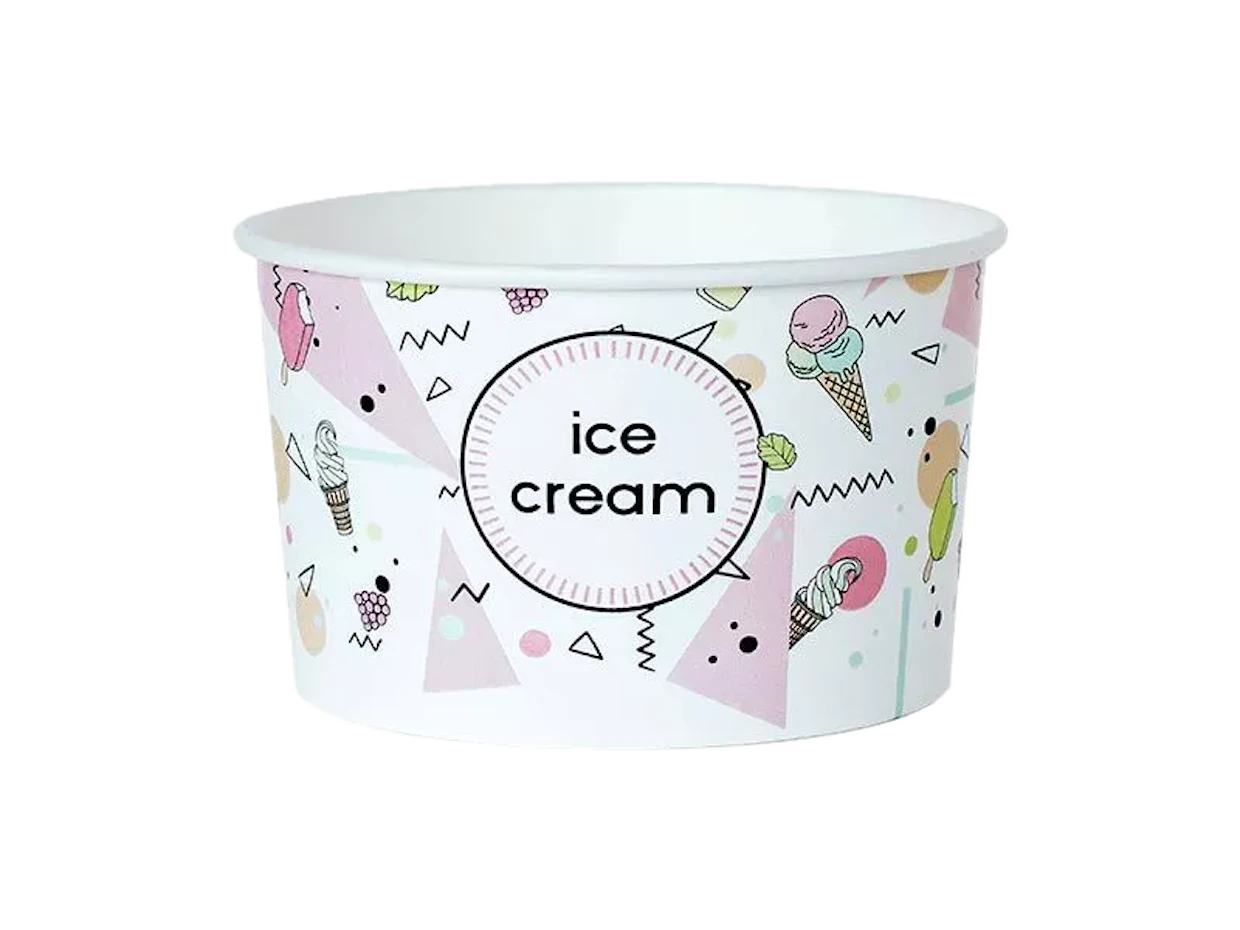 Recipiente de papel para helados y postres, modelo Ice Cream 245 ml 1