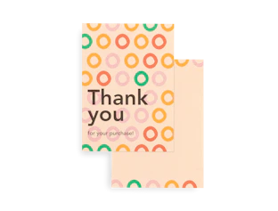 Pre-printed Colour "Thank You" Card