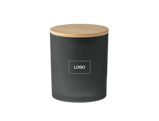 Bougie cire végétale en verre dépoli 280g personnalisée