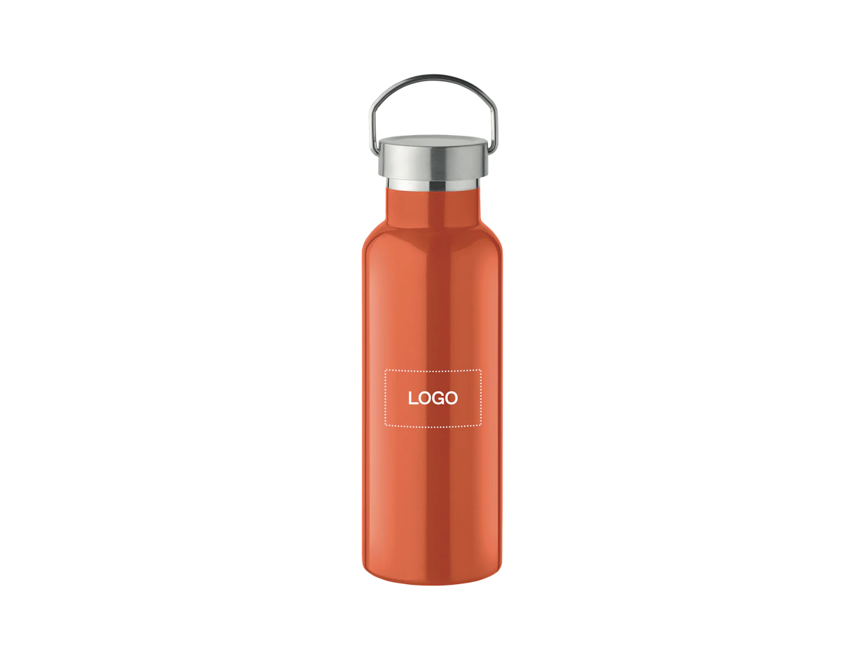 Bottiglia acciaio inox riciclato doppia parete 500ml personalizzata