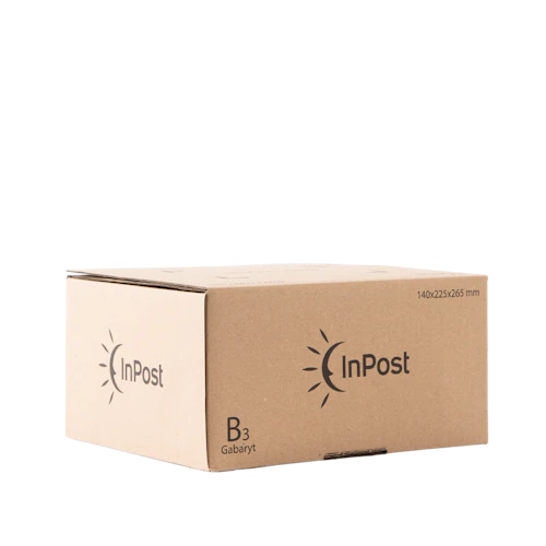 B3 Pudełko z automatycznym dnem 22.5×26.5×14cm Logo InPost