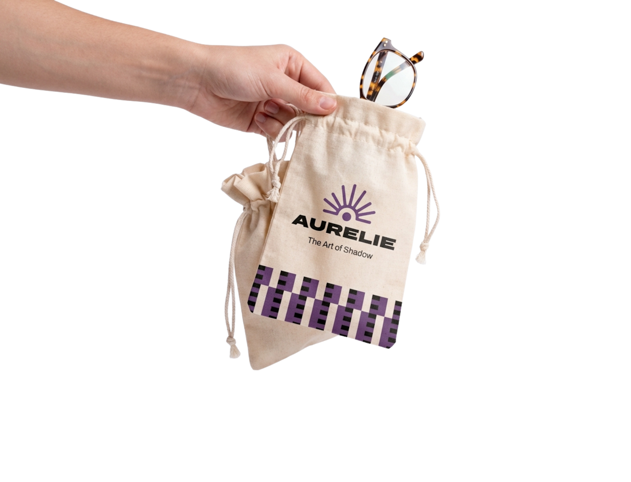 Pochon en mousseline personnalisable pour lunettes 1