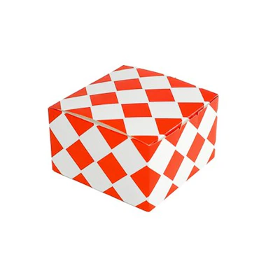 Pudełko do hamburgera, czerwona kratka 130x130x80mm
