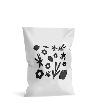 Versandtasche aus recyceltem Poly