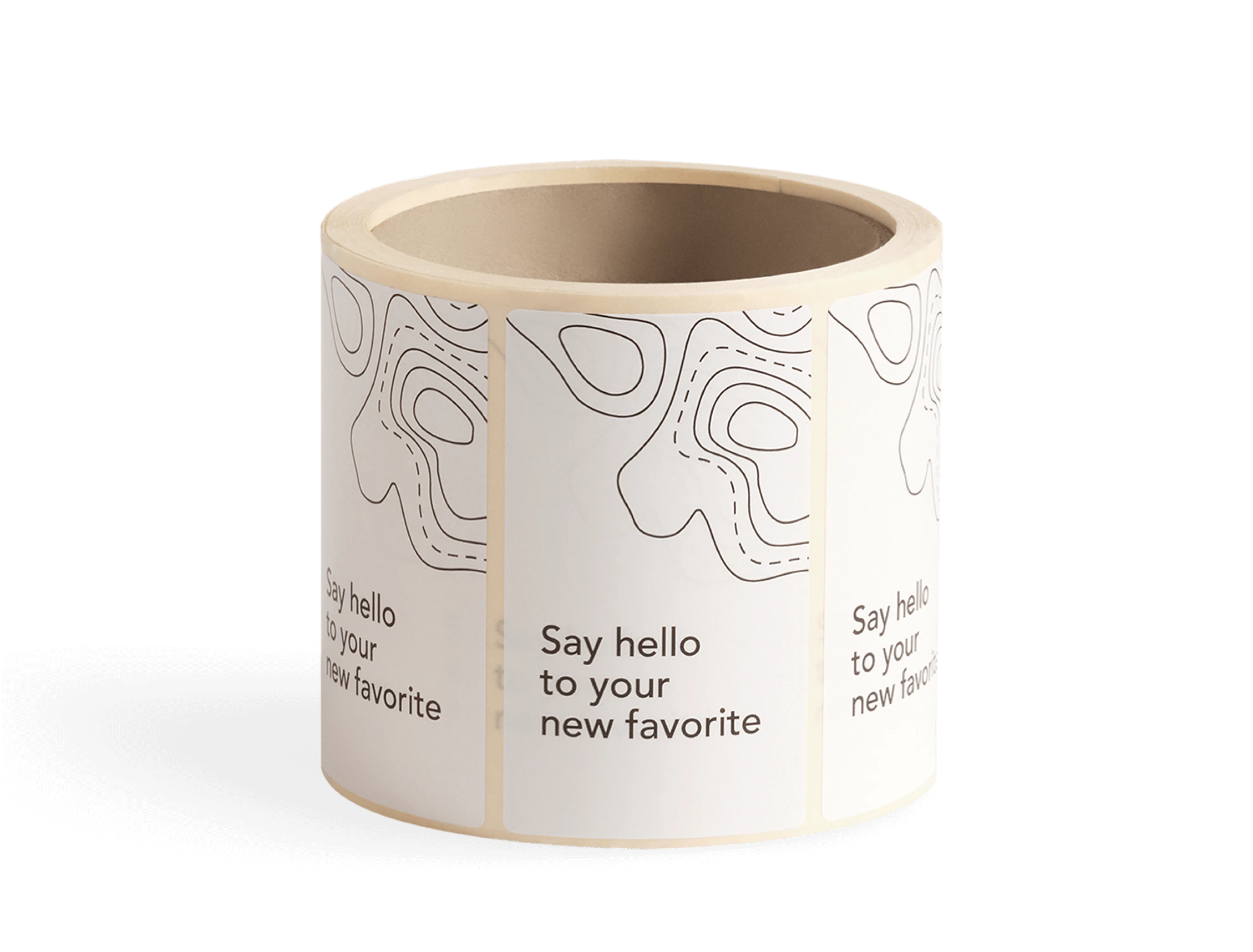 Pre-printed Rectangle Sticker “Hello”
