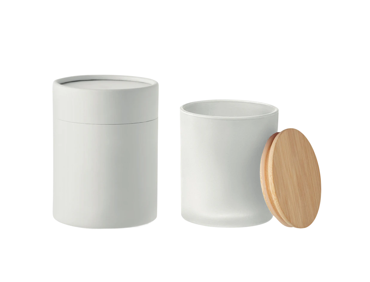 Individuelle Kerze aus pflanzlichem Wachs im mattierten Glas 120 g 3