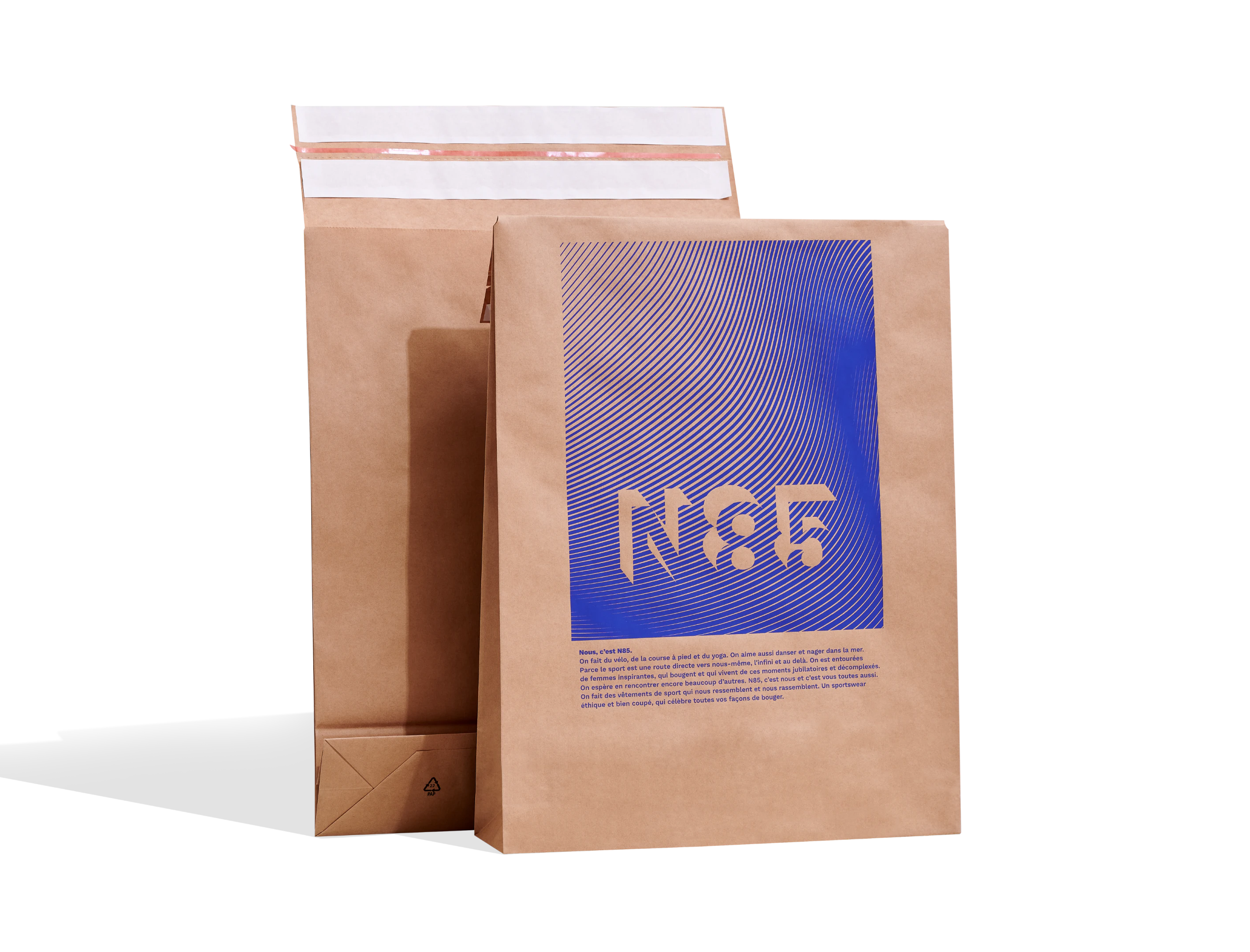 Individueller Papier-Versandbeutel zum Verpacken von Werbeartikeln