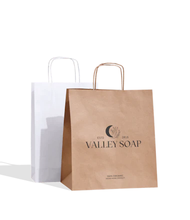 Bedruckte Papiertasche mit Henkel