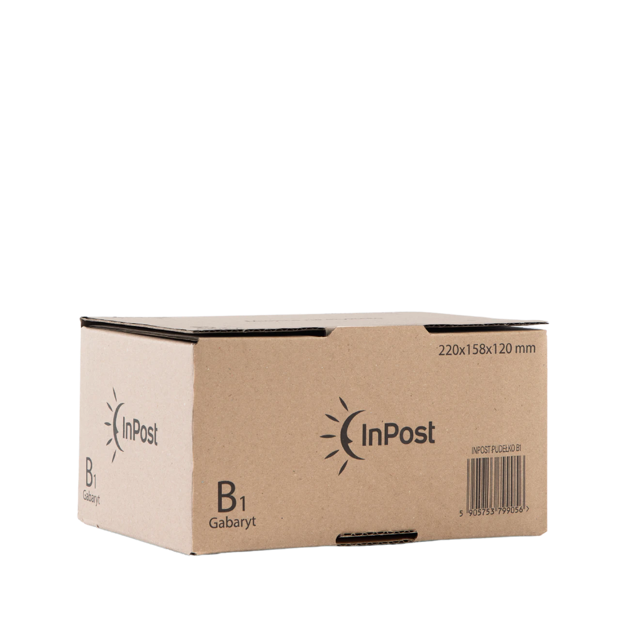 B1 Pudełko na zatrzask z automatycznym dnem, logo InPost