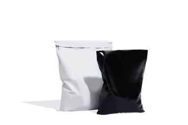 Pochette colis plastique recyclée vierge pour l’habillement