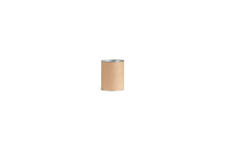 Tube en carton simple avec couvercle métallique