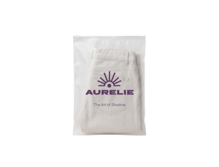 Bolsa zip con acabado traslúcido personalizable para pantalones