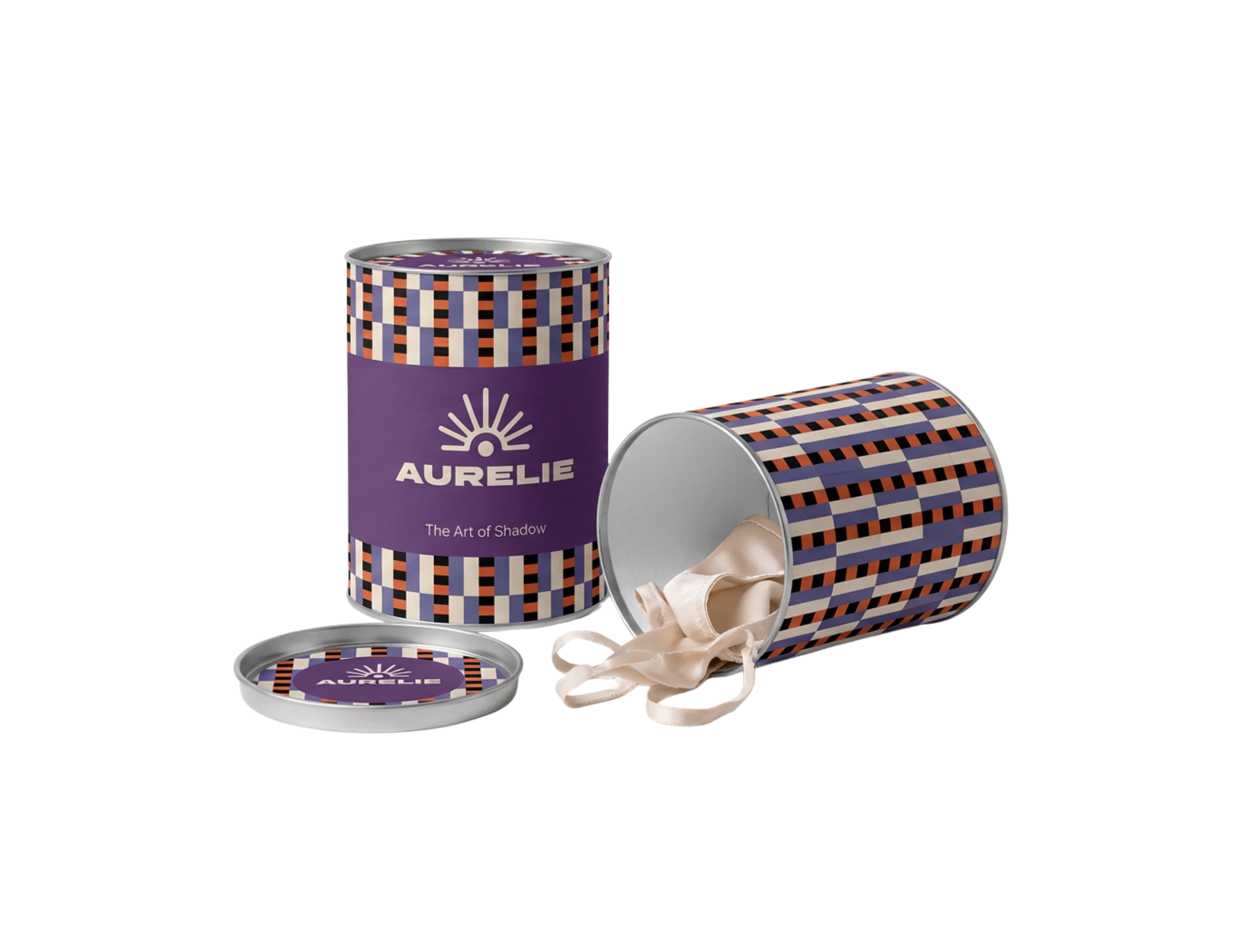 Custom Lingerie Cardboard Tube Box with Metal Lid