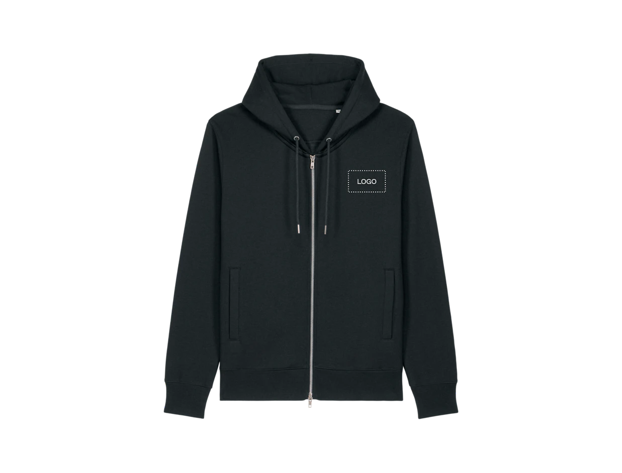 Sweats à capuche zippé femme en coton personnalisé 1