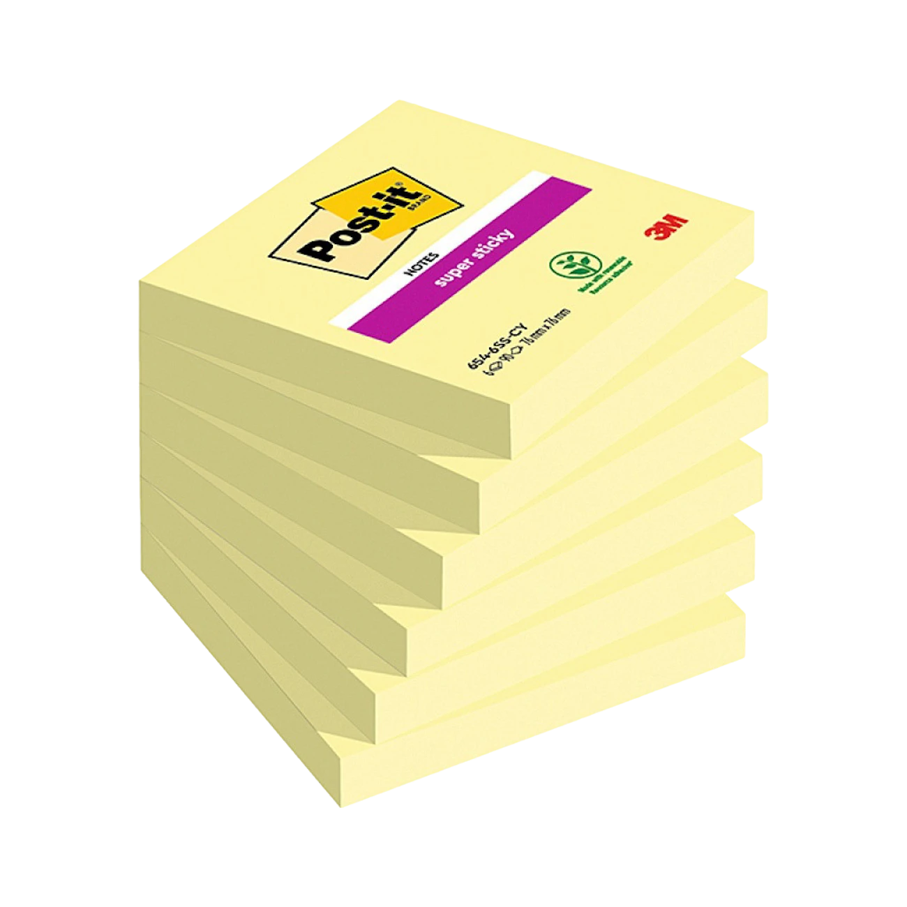 Karteczki samoprzylepne POST-IT® Super Sticky, 76 x 76 mm, 1 x 90 kartek