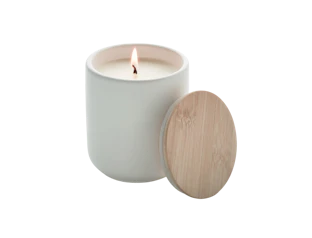 Bougie cire végétale en grès 200g personnalisée