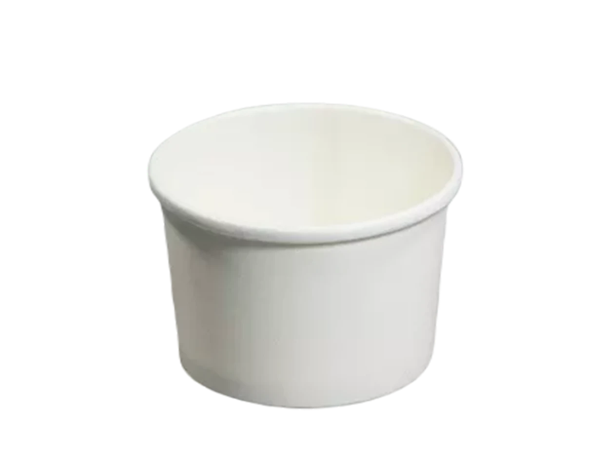Recipiente de papel para sopa, blanco 300 ml
 1