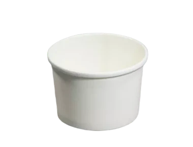 Recipiente de papel para sopa, blanco 300 ml