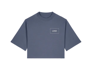 Individuelles Damen schweres T-Shirt aus recycelter Baumwolle