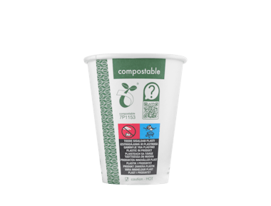 Vaso de papel biodegradable