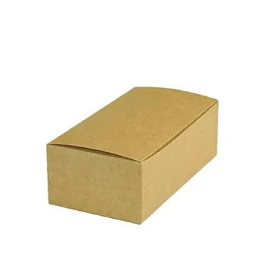 Paper box, white and brown, 220x120x75mm