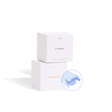 Caja de producto personalizada con fondo encajable
