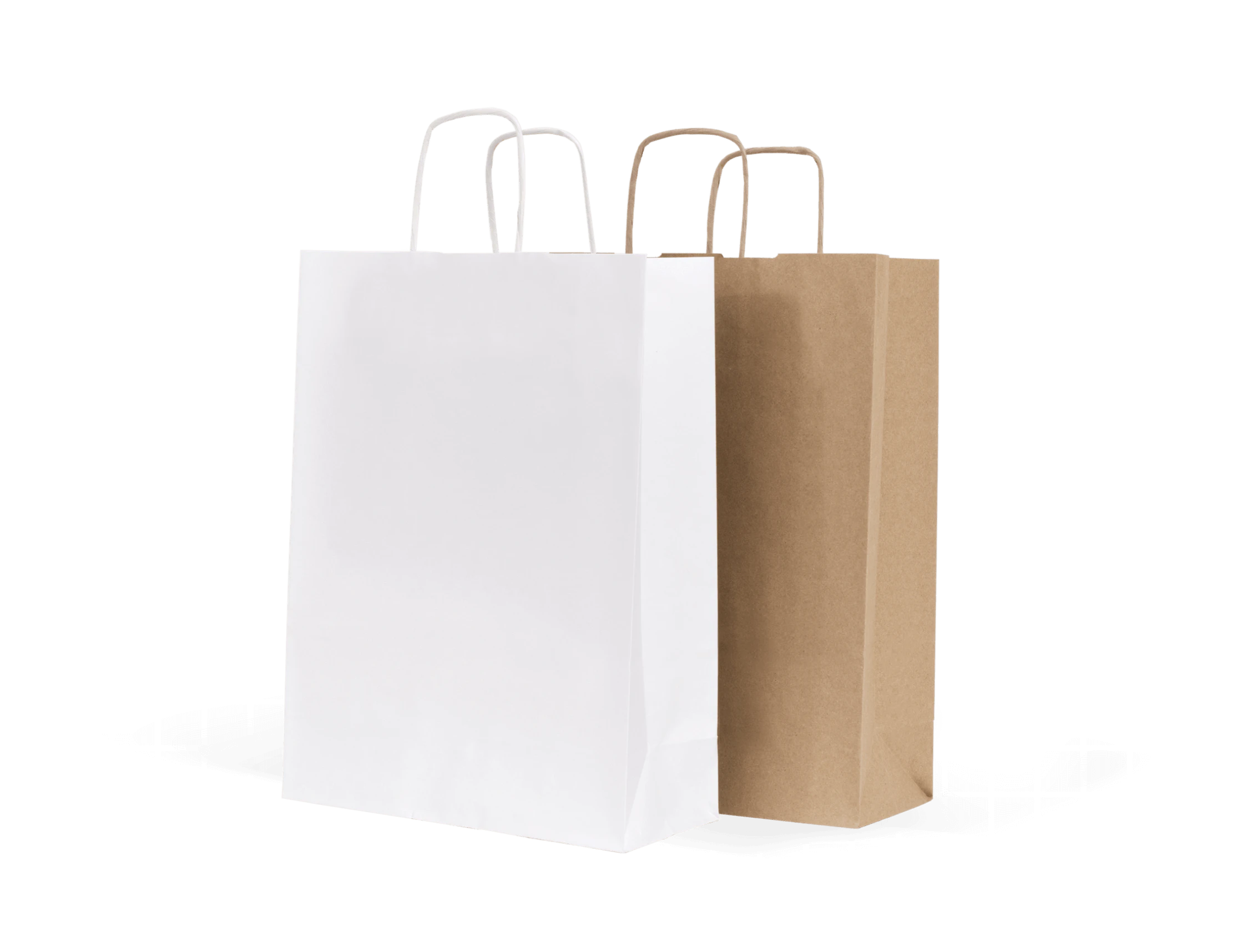 Unbedruckte Papiertasche mit Henkel