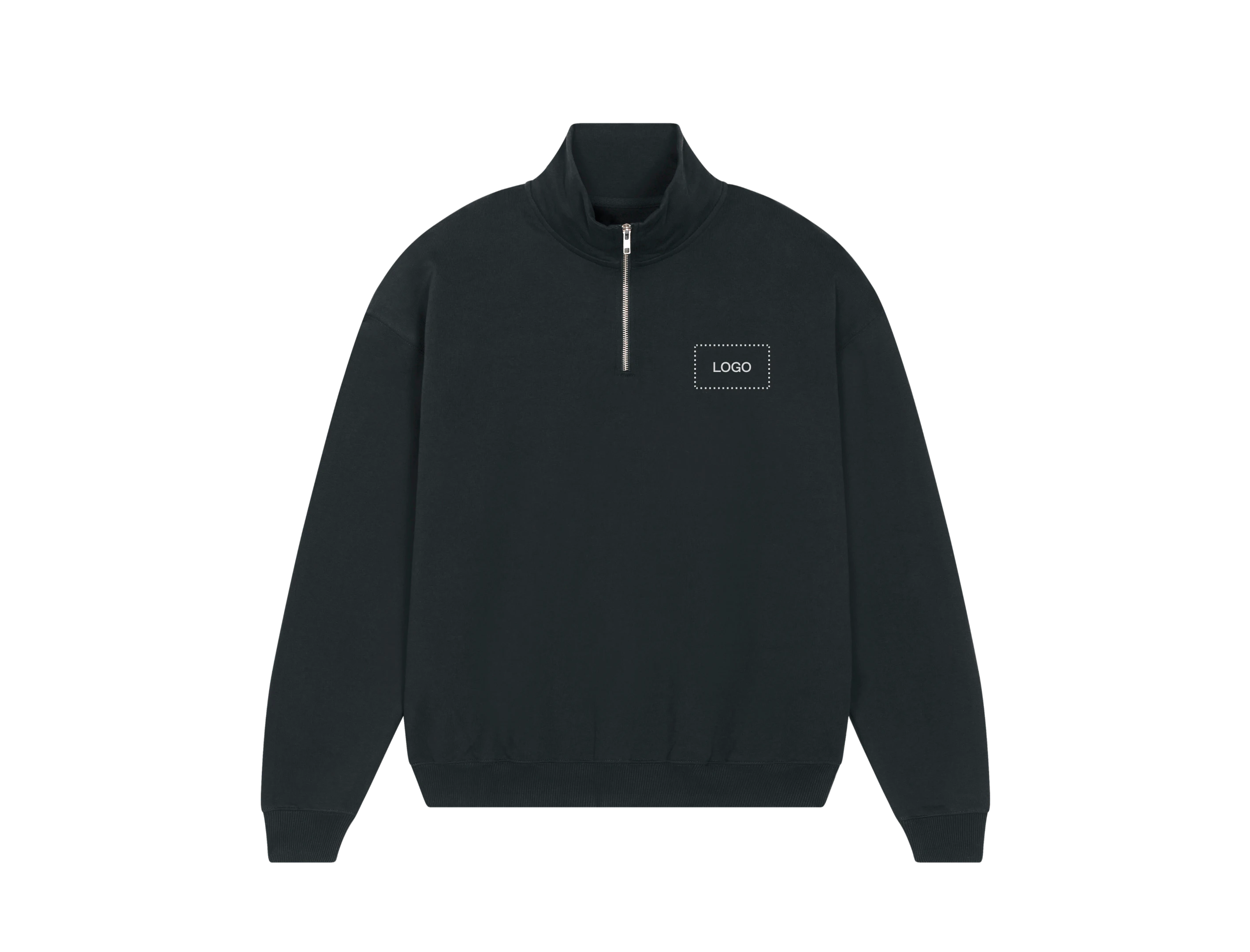 Individuelles Unisex schweres Sweatshirt mit Quarter-Zip