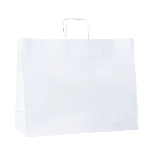 B107 Torba papierowa z uchwytem - biała