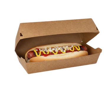 Pudełko na hot-dog/pannini, brązowe 22×10,7×7,5 cm 