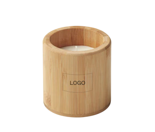 Bougie cire végétale en bambou 160g personnalisée