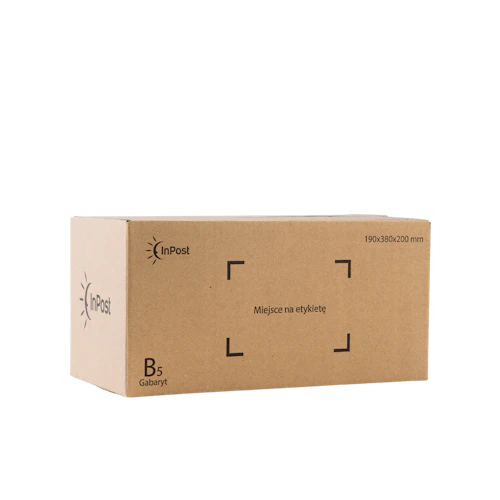 B5 Pudełko klapowe 38×20×19cm Logo InPost