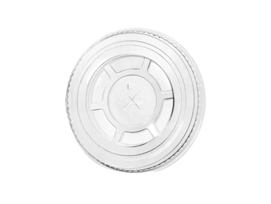 Lid for plastic cups with a cut for a straw, diameter 95 mm.
